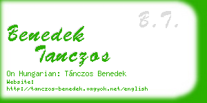 benedek tanczos business card