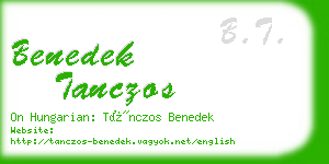 benedek tanczos business card